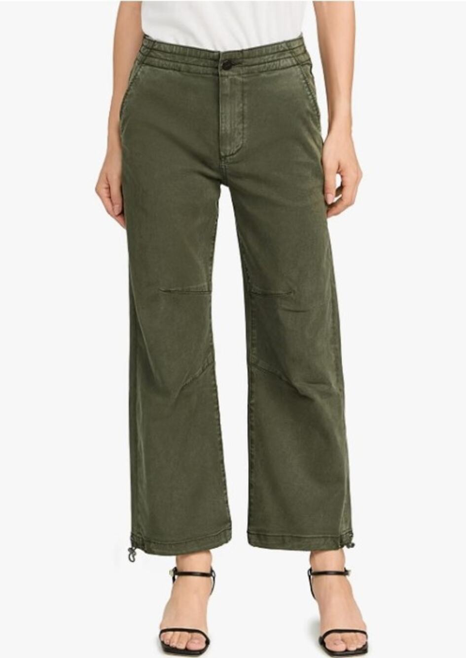 Paige Reid Jogger Jeans Pants Army Green 27 Utility